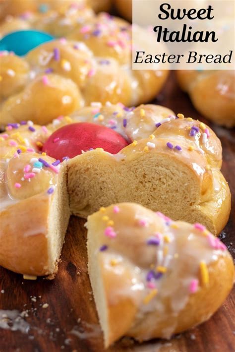 Traditional Sweet Italian Easter Bread Is Braided And Baked With Lemon