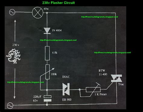 Your relay must be a relay whose coil will operate reliably with 12 volts dc and 20 milliamps or less of power 4. (LED) 230 V Flasher Circuit diagram | Electronic Circuits ...