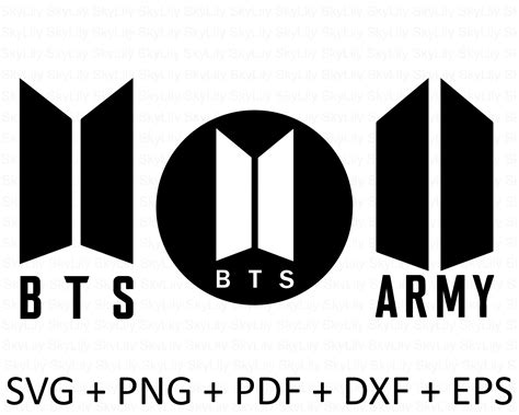 BTS Army Logo Bundle Designs Svg Png Pdf Dxf Eps Cricut Cut File