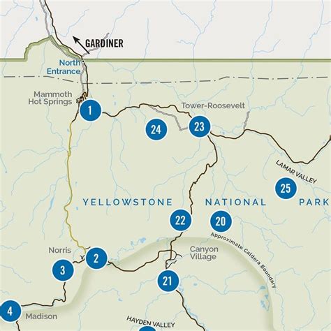 A Quick Overview Map Of Yellowstone National Park