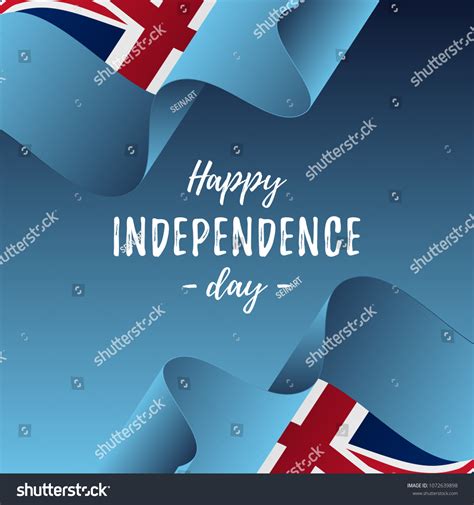 Banner Poster Fiji Independence Day Celebration Stock Vector Royalty