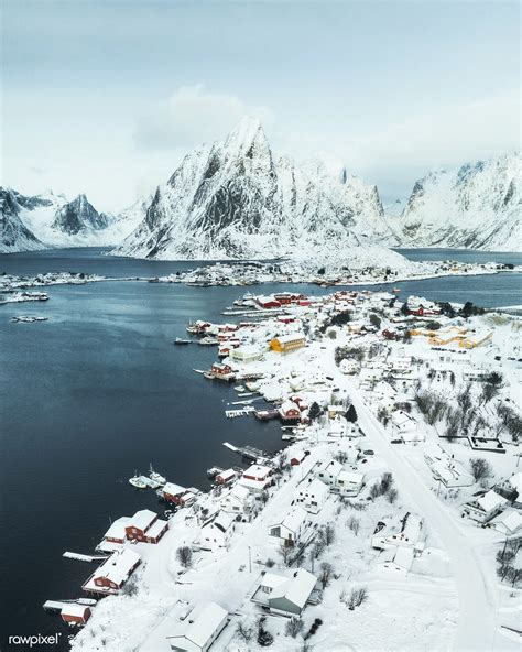 Download Premium Image Of Small Fishing Village At Lofoten Norway