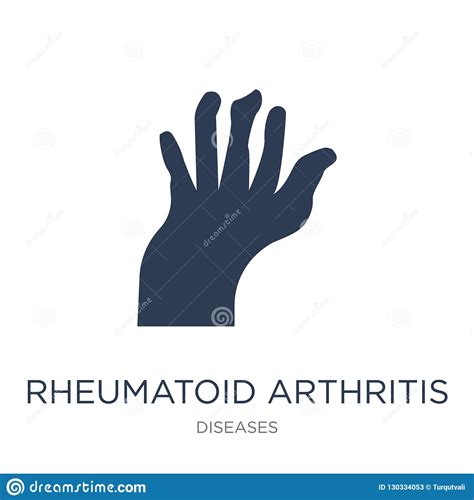 Ikone Der Rheumatoiden Arthritis Modischer Flacher Vektor Rheumatisches