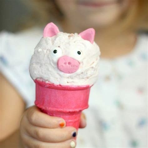 Pink Piggy Party From Gluesticks Blog Ice Cream Birthday Pig Ice
