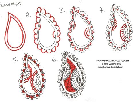 How To Draw Paisley Flower 25 By Quaddles Roost On Deviantart