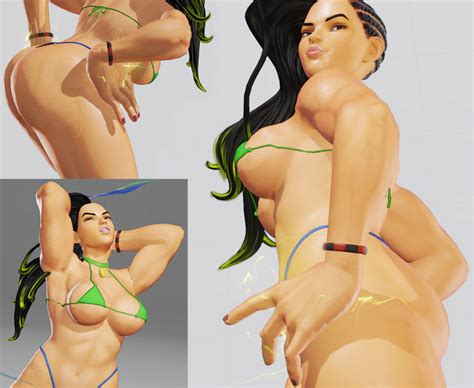 Laura Matsuda Capcom Street Fighter Street Fighter V 1girl 3d Bikini Female Focus Micro