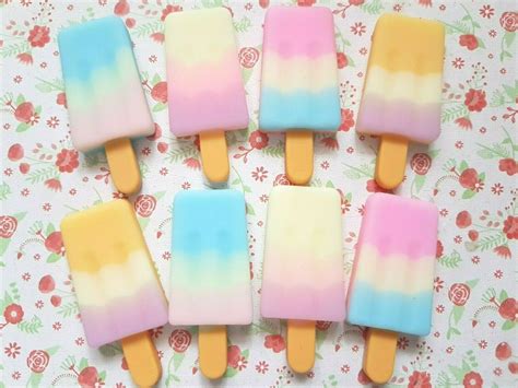 123 Large Pastel Ice Lolly Popsicle Cabochon Decoden Etsy