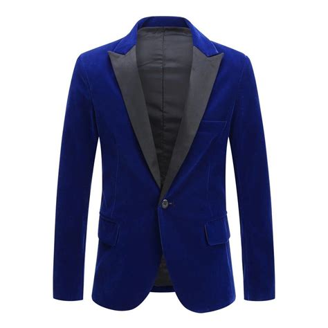 Men S Autumn Winter Velvet Slim Fit Blazer Slim Fit Blazers Business Casual Suit Casual Suit