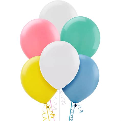 Assorted Pastel Balloons 72ct Party City