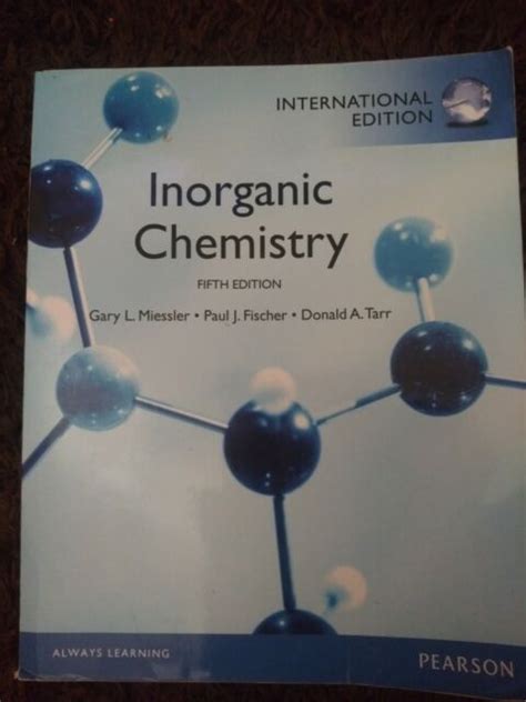 International Edition Inorganic Chemistry 5e By Miessler Fischer Tarr