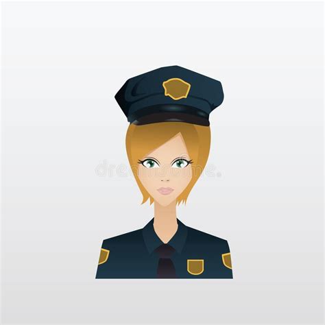 Policewoman Vector Illustration Decorative Design Stock Vector Illustration Of Profession