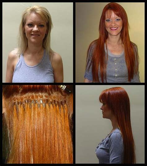 Before And After Hair Di Biase Hair Extensions Blonde To Red Hair