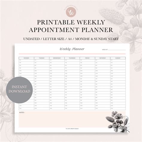 Appointment Planner Printable