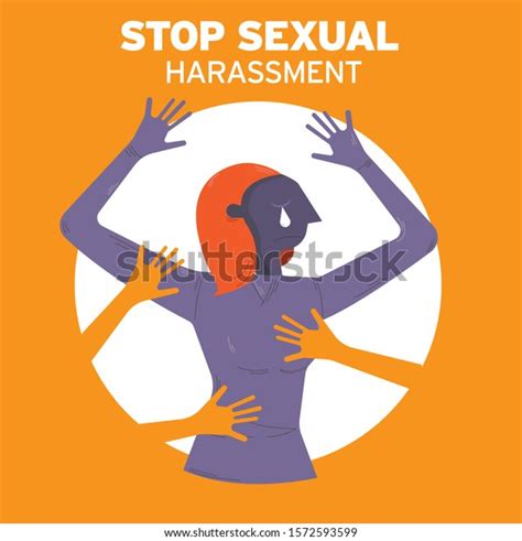 Stop Sexual Harassment Stop Violence Against Stock Vector Royalty Free