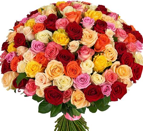 Roses Bouquet Of 101 Multicolor Roses Send Flowers To Ukraine