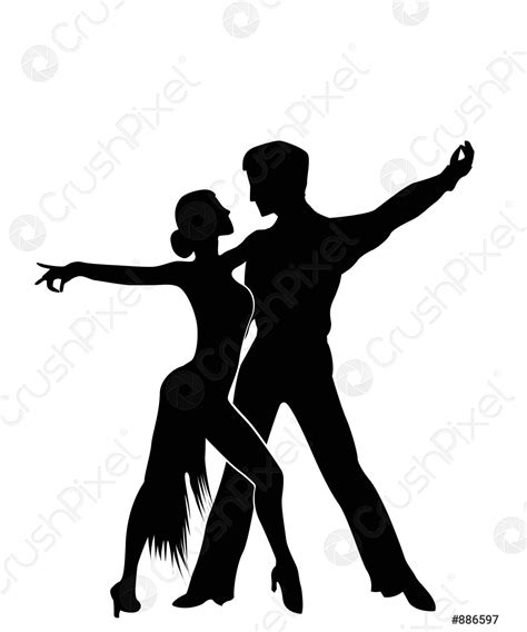 Salsa Dancers Silhouettes Stock Vector 886597 Crushpixel