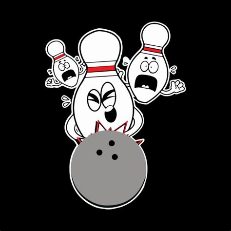 Bowling Pins Knocked Down Strike Scared Nut Funny Cute Shirt Funny