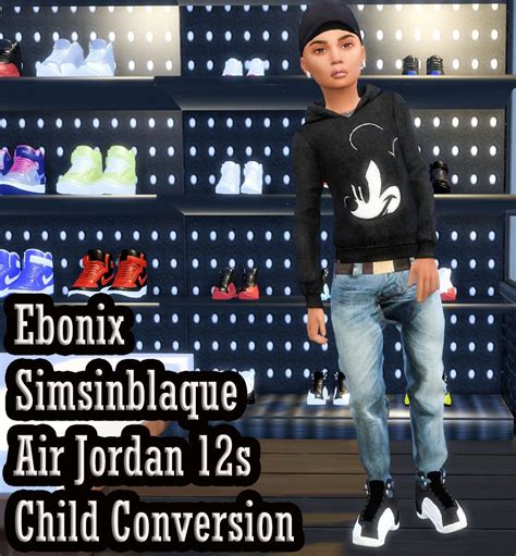 Ebonix Simsinblaque Child Nikes Jordans Sims Hair Sims 4 Black Vrogue