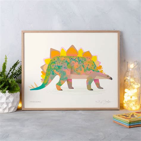 Stegosaurus Dinosaur Fine Art Print By Sunny Beast