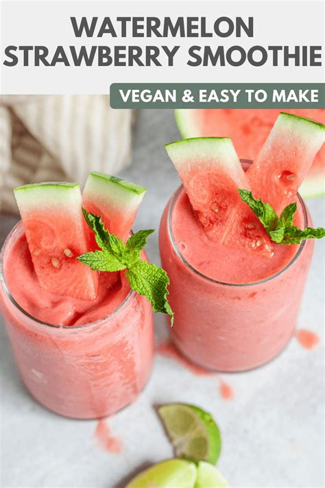Watermelon Smoothie Recipe Vegan And Healthy Plant Based Rd