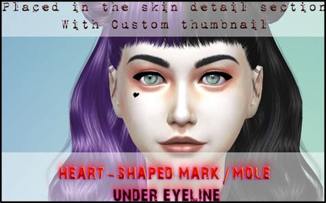 Heart Shaped Mark In The Face By Druga At Mod The Sims Sims 4 Updates