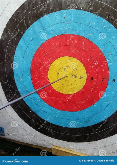 Bullseye On A Target Stock Photo Image Of Hitting Arrow 84083660