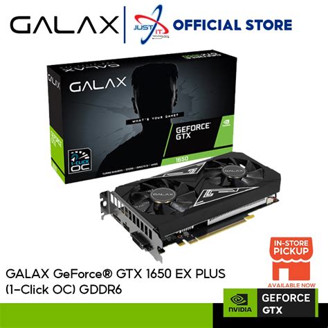 Galax Gtx1650 Ex Plus 1 Click Oc Ddr6 128bit Graphics Card