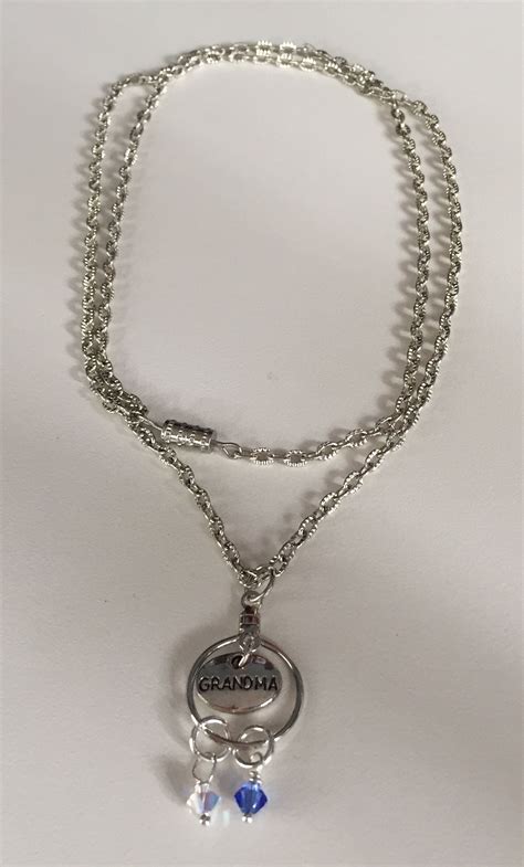 Grandma Necklace With Grandkids Birthstonei Just Made This Today