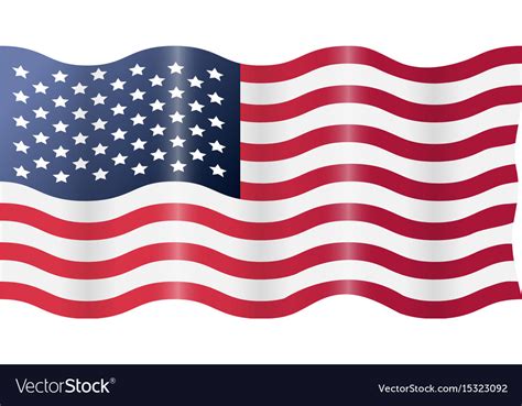 Usa American Flag Waving Royalty Free Vector Image