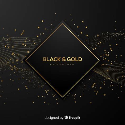 Wanderer Black And Gold Glitter Background Free Vector