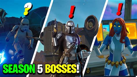 Fortnite Season 5 All New Bosses Mythic Weapons And Pois Vault