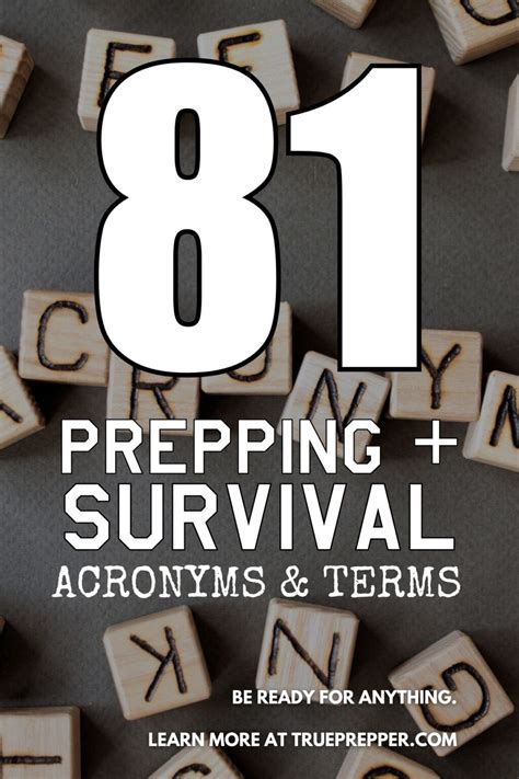 81 Survival Acronyms And Terms Every Prepper Should Know Trueprepper