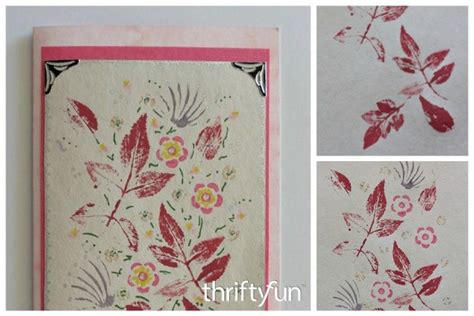 Dimensional squares help keep the shape. Making a Leaf Print Birthday Card | ThriftyFun