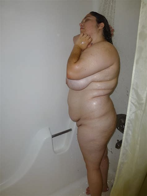 Porn Image BBW Butt Naked In The Shower