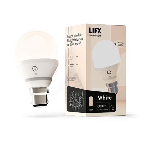 Lifx Smart Light Globe White 800lm B22 Bunnings Australia
