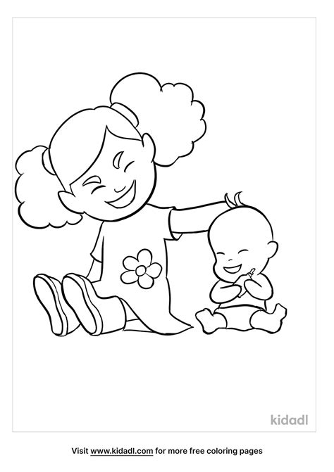 New Baby Sister Coloring Pages