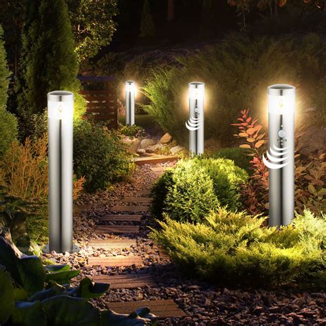 Viele wohnungsbesitzer denken.garten lampen leuchten. 4er Set LED Außen Lampen Garten Weg Bewegungs Sensor ...