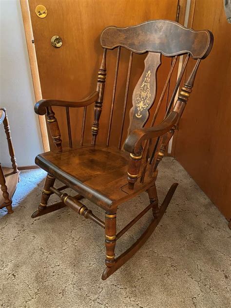 Lot 63 Vintage Wood Rocking Chair Adams Northwest Estate Sales