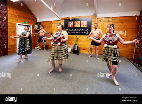 Rotorua New Zealand Haka Traditional Dance At Whakarewarewa Living