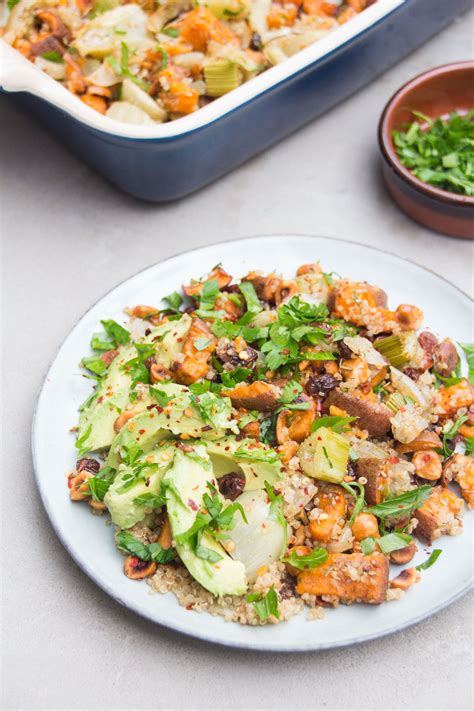 In saucepan, cook potatoes in water to almost cover, for 4 to 5 minutes or until just tender. Quinoa, Sweet Potato & Raisin Salad | Vegan recipes healthy