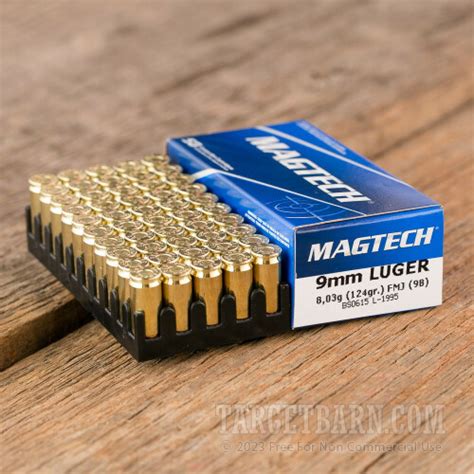 Magtech 9mm Luger 124 Grain Fmj Cartridges 1000
