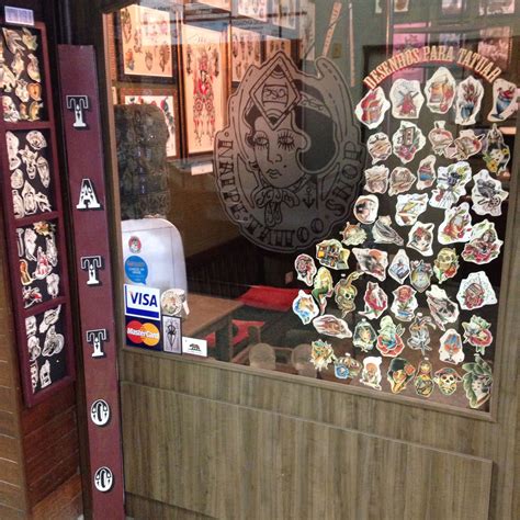 There Are Many Stickers In The Window