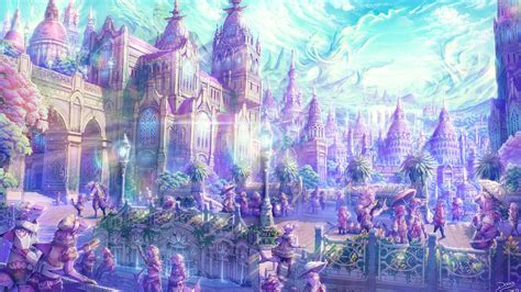 Anime Artistic Cities Fantasy Soft Castles Landscapes Places
