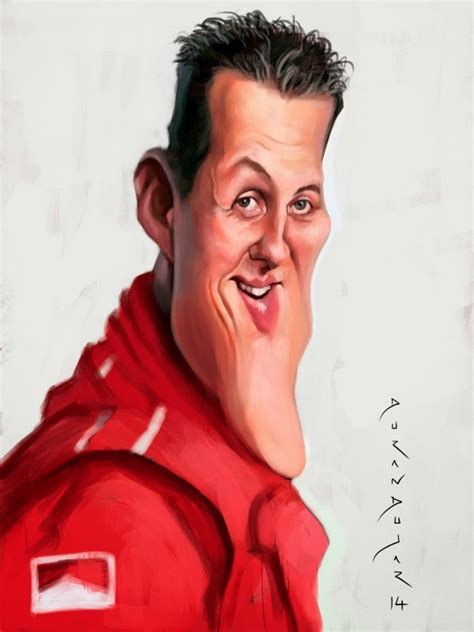 Caricatura de Michael Schumacher Risa Sin Más