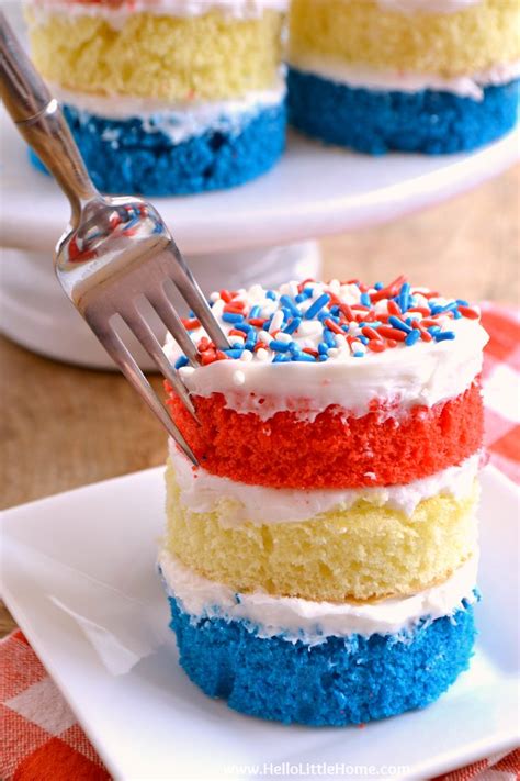 This layered jello recipe is easy, festive, and delicious. 30 Red, White, and Blue Dessert Recipes | Hello Little Home