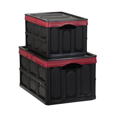 Rebrilliant Heavy Duty Storage 2 Piece Plastic Crate Set And Reviews