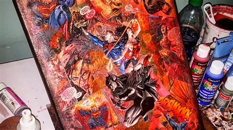 Turning A Comic Book Into Canvas Art Dc Universe Rebirth Annual