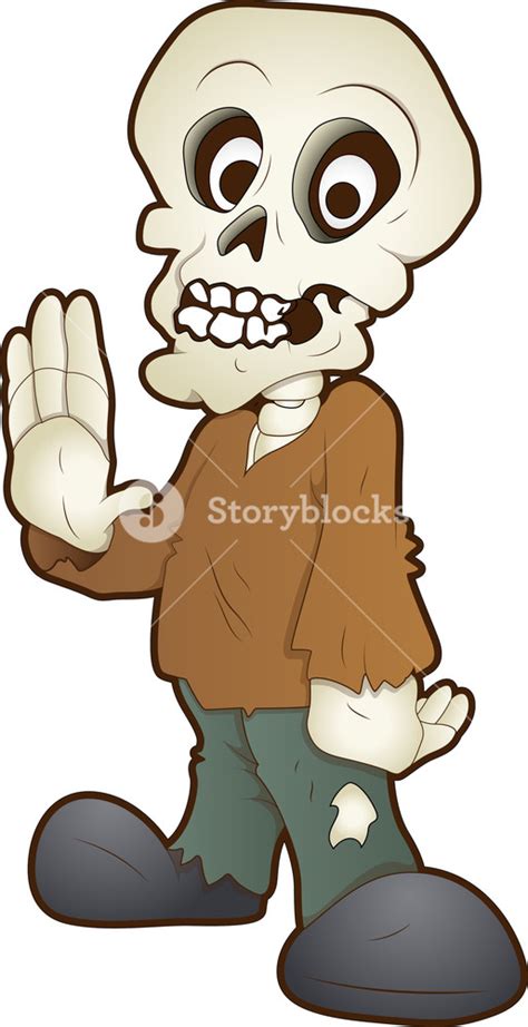 Cute Skeleton Cartoon Character Royalty Free Stock Image Storyblocks