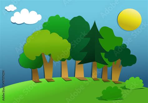 Cut Out Paper Forest Stock Image And Royalty Free Vector Files On