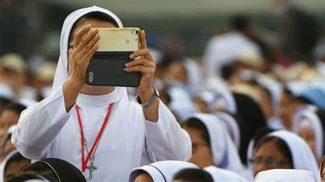 pope warns nuns to use sobriety on social media bbc news